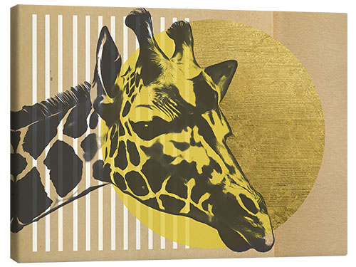 Leinwandbild Gold-geometrische Giraffe II