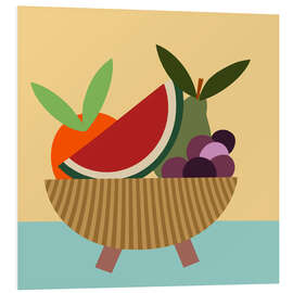 Foam board print Graphic Fruit Bowl I
