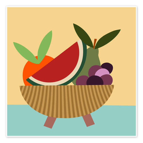 Poster Graphic Fruit Bowl I