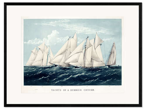 Framed art print Yachts on Summer Cruise