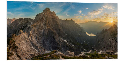 Foam board print Watzmann East Face in Berchtesgaden National Park