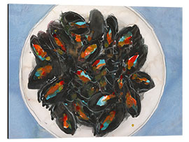 Aluminium print Mussels