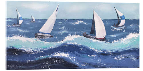 Acrylglasbild Segeln Regatta