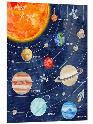 Hartschaumbild Kreatives Sonnensystem