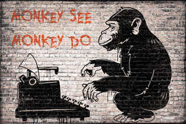 Magnettafel Banksy - Monkey See Monkey Do