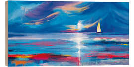 Hout print Sailboat Vista Abstract