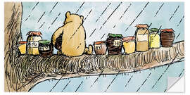 Selvklæbende plakat Winnie the Pooh With Honey Jars