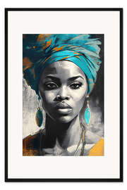 Gerahmter Kunstdruck Ethnic Girl Pop