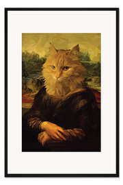 Gerahmter Kunstdruck Mona Lisa Cat