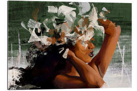 Stampa su plexi-alluminio Abstract Portrait - Lily Crown