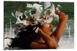 Magnettafel Abstraktes Porträt - Lilienkrone