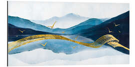 Cuadro de aluminio Abstract Golden Lake