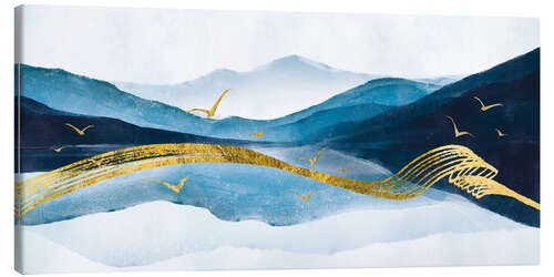Lienzo Abstract Golden Lake