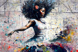 Magnettafel Afrikanische Tänzerin