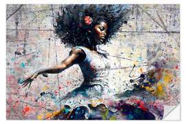 Sticker mural African Dancer