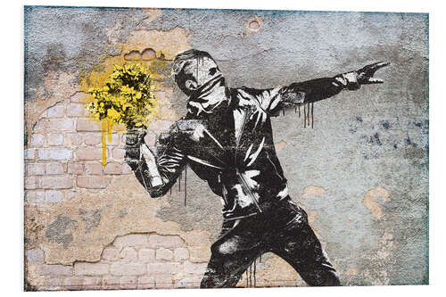 PVC print Banksy - Flower Thrower