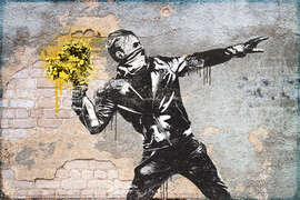 Magnettafel Banksy - Flower Thrower