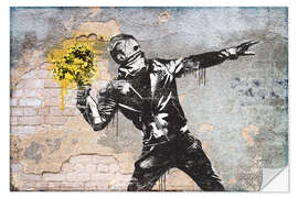 Wall sticker Banksy - Flower Thrower