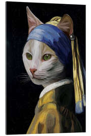 Acrylglasbild Cat with a Pearl Earring