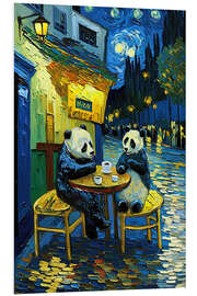 Tableau en PVC Cafe Terrace at Night with Pandas II