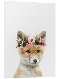 Foam board print Flower Crown Fox