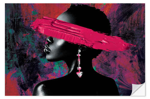Autocolante decorativo Stylish Beauty Pink Paint Strokes