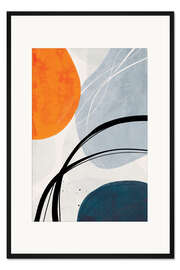 Gerahmter Kunstdruck Brush Strokes and Wine I