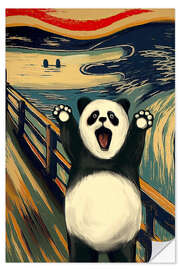 Vinilo para la pared The Scream with Panda - Pineapple Licensing