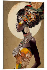 Aluminium print Slender African Beauty