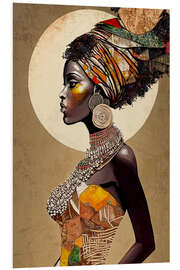 Foam board print Slender African Beauty