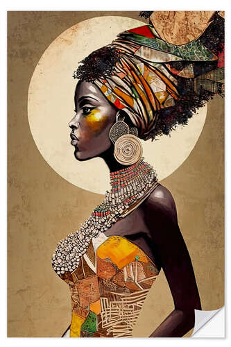 Wall sticker Slender African Beauty