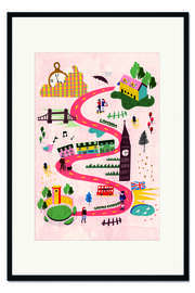 Gerahmter Kunstdruck London Roadtrip