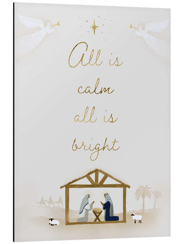 Quadro em alumínio All is Calm and All is Bright