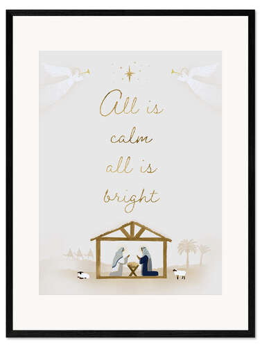Ingelijste kunstdruk All is Calm and All is Bright