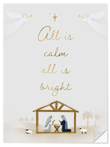 Wandsticker All is Calm and All is Bright