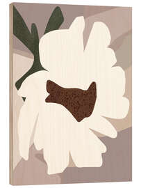 Wood print Contempo Bloom I