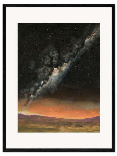 Ingelijste kunstdruk Milky Way Exposure II