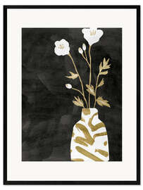 Framed art print Golden Vase II