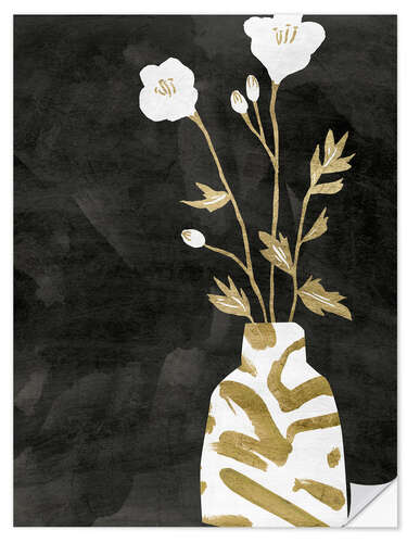 Muursticker Golden Vase II