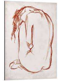 Magnettafel Rust Charcoal Nude Study