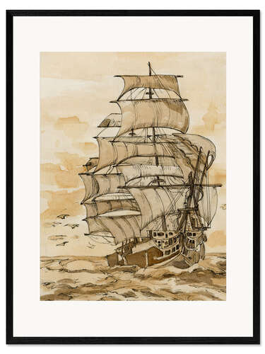 Framed art print Ocean Sailing