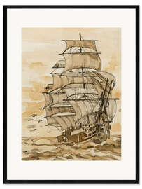 Framed art print Ocean Sailing