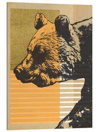 Gallery Print Goldener Geometrischer Bär