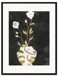 Ingelijste kunstdruk Golden Vase I