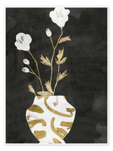 Póster Golden Vase I
