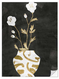 Adesivo murale Golden Vase I