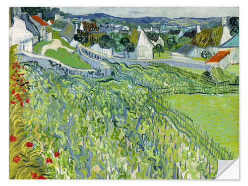 Självhäftande poster Vineyards at Auvers