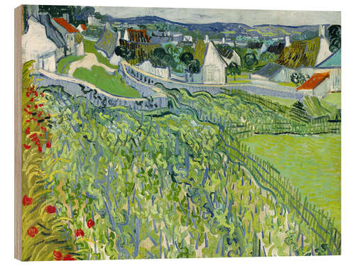 Wood print Vineyards at Auvers