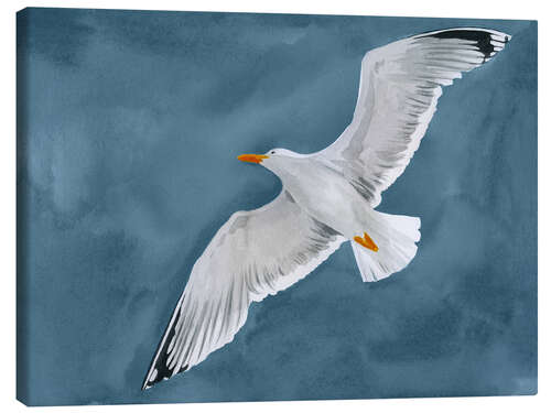 Canvas print Gull in Gale