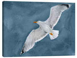 Canvas print Gull in Gale